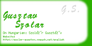 gusztav szolar business card